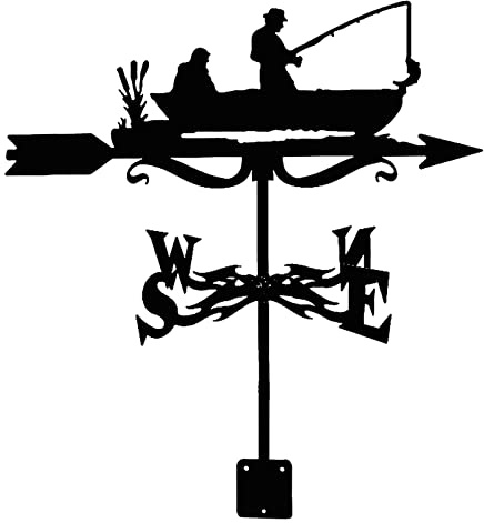 YXKJHH Girouette de pêcheur rétro, girouette de Ferme Durable, indicateur de Direction du Vent, Outils de Mesure de Jardin, décoration de scène de Jardin de Cour, résistant à la Corrosion