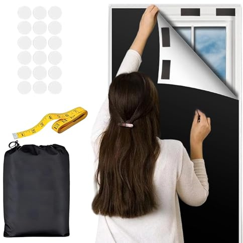 1 Verdunklungsfolie Für Fenster Set, Fenster Abdunkeln, Fensterfolie Sonnenschutz Für Dachfenster 100 X 145 cm, 420D Oxford Hitzeschutzfolie Fensters, Tragbare Verdunkelung Für Reisen Und Wohnung