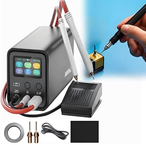 Poste à souder par points portable 10 kW avec écran LCD, stockage réglable, triple mode de contrôle for batterie, outil de soudage for tôles et bricolage