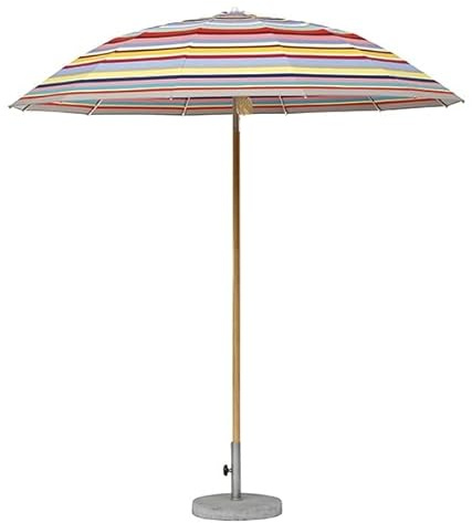 Sonnenschirm Pagodenschirm Ø 240 cm aus Hartholz mit Flaschenzug & Knick – passend für Weishaeupl-System – Multicolor