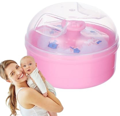 Toddler Powder Puff - 3.5 Inches Dusting Applicator Container for Babies Care, Case Gentle Fluff with Loose Foundation, Portable Baby Accessory for Diaper and Body Use
