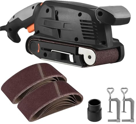 Levigatrice A Nastro Elettrica Da 600 W 6 Marce A Ad Alta Potenza A Velocità Variabile Lavorazione Del Legno For Smerigliatura Levigatura Fine
