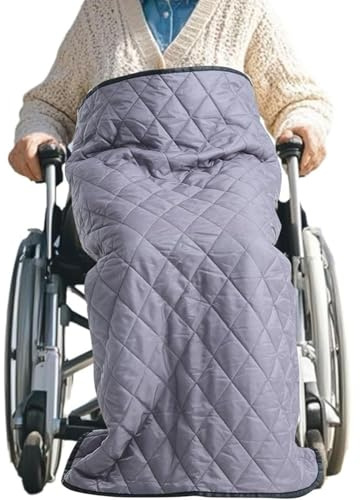 Wheelchair Blanket for Lower Body，Wheelchair Cover Long Adult Size Rain Lap Blankets(Gray)