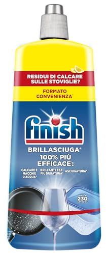 Finish Brillasciuga Lavastoviglie, 1 Prodotto da 1.150 ml di Brillantante al Limone, Additivo Lavastoviglie per un pulito brillante