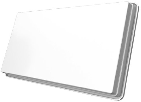 STRONG - SlimSat SA62 - Kompakte Satellitenantenne - Integriertes Twin LNB - mit Fensterhalterung - Montage an Wand, Balkon oder Mast - Ideal für Camping, Reisen und Eigenheim - weiß