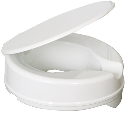 Aidapt 50mm (2) Elevation Raised Comfortable Toilet Seat with Lift Up Lid Easy Fit White