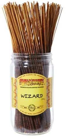 Wild Berry Incense Sticks - Wizard - Enchanting Citrus with Yuzu and Cedar - Hand Dipped in The USA (100 Count)