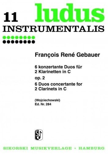 6 Duos concertante: for 2 clarinets in C. 11. 2 clarinets.