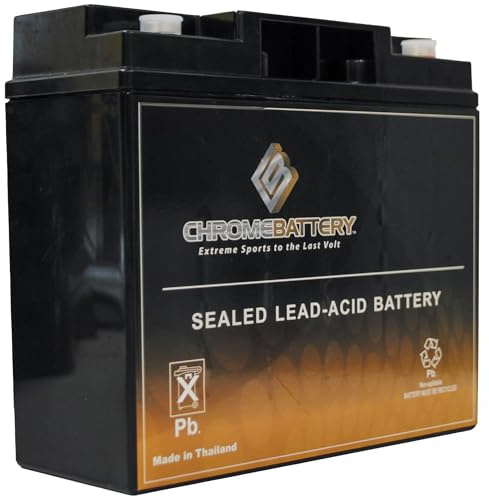 CB CHROMEBATTERY 12V 20AH T6 Maintenance-Free Battery for Alarm Systems, Scooters, Toys, Emergency Lights, and More - Threaded (T6) Terminal