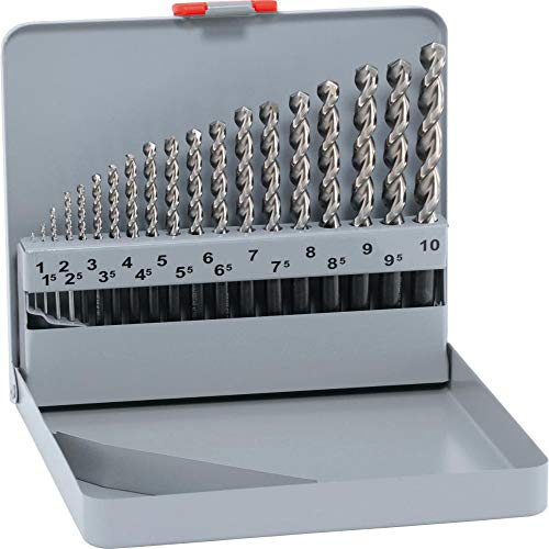 ALPEN Spiralbohrer HSS Forte Cobalt 25-teilig (ø 1-13 mm x 0,5 mm, für größere Bohrtiefen, 5% kobaltlegierter Spiralbohrer, hohe thermische Belastbarkeit) 100625100