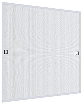 Rhino Screen Spannrahmen Insektenschutz für Fenster, 130 x 150 cm, Weiß, Aluminium, individuell kürzbar, bohrfreie Montage, 03767