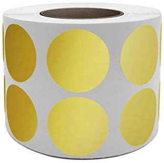 Klebepunkte Metallic Gold 19 mm Sticker – 1,9 cm Etiketten 1050 Stück von Royal Green