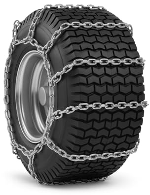 SWS Forst GmbH 1 Satz Schneeketten für Rasentraktoren & Spezialfahrzeuge (20x8,00-8) – Leiterkette aus Manganstahl – langlebige Traktionshilfe für Winter & Gelände
