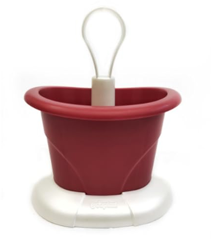 Ecoplast | Scolaposate con Scomparti Variabili e Vassoio Raccogli Goccia, Colore Bianco Perla & Rosso, Made in Italy