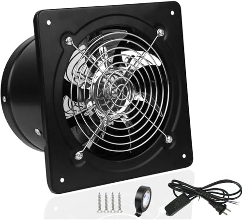 ACEDUROBLA 4 inch Exhaust Fan Metal Iron Ventilation Extractor, Silence with Anti-backflow Check Valve Window and Wall Mount Vent Fans for Home Office Kitchen Bathroom Grow Tent Garage