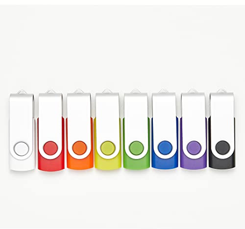 USB-Sticks, 64 GB, in 5 zufälligen Farben, USB 2.0, 10 Stück