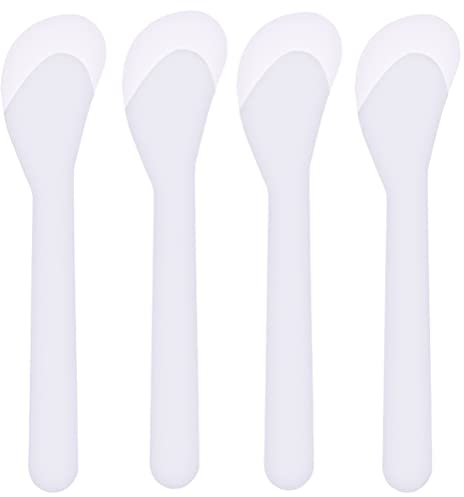 50 espátulas cosméticas de plástico transparente de 5 pulgadas herramientas profesionales de maquillaje facial máscara de crema facial cuchara para maquillaje