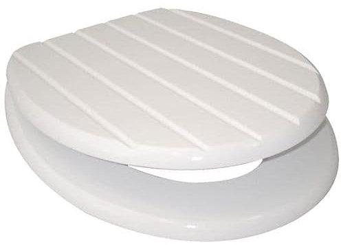 Marco Paul White Wooden Toilet Seat 18 Oval Toilet Seat Universal Fit Removable Toilet Seats for Easy Cleaning Antibacterial White Wood Replacement Toilet Seats for Busy Homes Offices