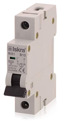 Sicherungsautomat Leitungsschutzschalter MCB Eco-Line, 10A, Typ B, 1-polig, 230/400V, bieten effektiven Schutz, 1 Stück