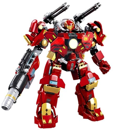 HIGH GODO Action Mech Roboter, 588 Teile Klemmbausteine Deko Modell mit Flexible Gelenke, Ideen Mech Geschenke für Roboterliebhaber Erwachsene Junge Menschen
