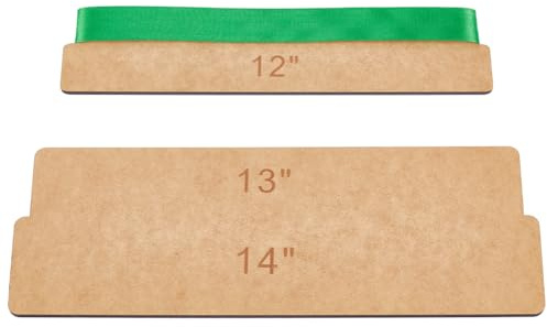 BENECREAT 2 Styles Ribbon Tail Board, 10 12 13 14 MDF Wooden Measuring Board for Craft Supplies Wreath Supplies