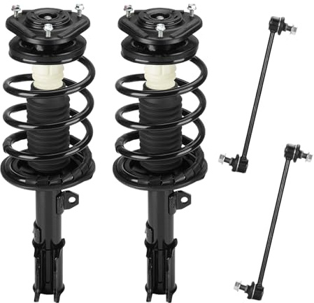 Front w/Coil Strut & Sway Bar Links for Toyota Corolla 2003 2004 2005 2006 2007 2008, Shock Absorber Spring Replace for 172115, 172114, K90433, K80230 4PCS