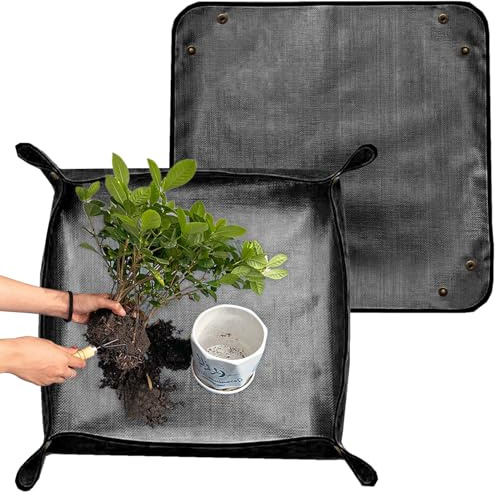 Pizens Tapis de Rempotage de Plantes 2pcs, Imperméable, Pliable, Noir | Jardinage, Plantation de Fleurs, Pour Plantes Succulentes, Jardin Intérieur, Plant Care