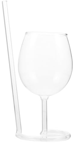 PRETYZOOM 1 Pc bicchiere da cocktail con cannuccia tazza bicchiere da cocktail trasparente borraccia borracce bambino calici calice di calice domestico decanter