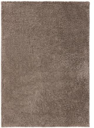 benuta Basic Hochflorteppich Soho - Taupe 120x170 cm - Kuschelig Weicher Teppich im Minimalistischen Look - Pflegeleicht - Fußbodenheizung Geeignet