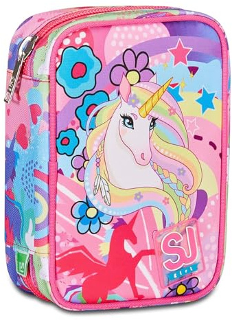 SJ Gang STYLE JAM GANG Astuccio Scuola Speed Pad, Rosa, Unibraid, Portapenne Mono Scomparto Con Plance Amovibili e Penne, Matite, Colori, Accessori Zaino, Elementari, Medie, Bambina