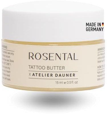 Rosental Organics Tattoo Butter x ATELIER DAUNER - Hochwertige & Natürliche Inhaltsstoffe - Für Strahlende Tattoofarben - Schnelle Heilung & Intensive Pflege - Vegan (15ml)