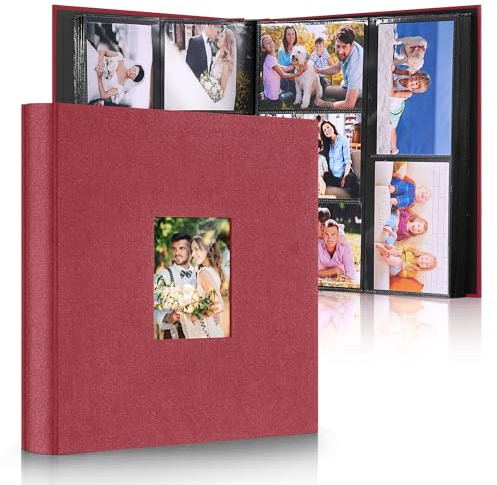 DazSpirit Photo Albums 6x4 Inch 600 Pockets Slip In, Customizable Linen Cover 10x15cm Photo Album, Large Capacity, Slip-in Pockets, Ideal for Wedding Albums, Family Photo Books and Travel Memories