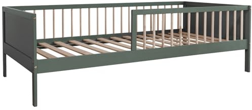 Happy Garden Cama Infantil Adam, tamaño 190x90cm, con somier Estructura de Madera Verde, fácil de Montar Ideal para Crear un Dormitorio Infantil Colorido y Acogedor.