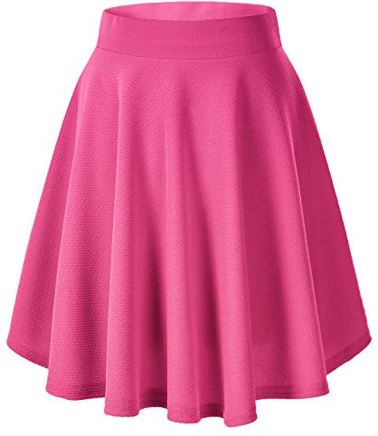 Mujeres Elegante Cintura Elástica A-Línea Midi Falda Base Uniforme Plisada Patinaje Falda