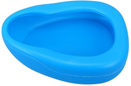 BCOATH Betturinbehälter Urinal Bettpfanne Aus Langlebigem Kunststoff Mit Breiter Sitzfläche Und Glatter Oberfläche Für Bettlägerige Patienten Pflegebedarf Blau Für Familien Und Krankenhäuser
