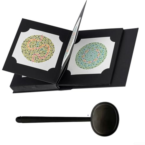 Ishihara-Buch für Farbblindheit, 38 Optometrie-Bücher mit Lidschatten-Linsen, Farbunterschied, Testplatten-Bücher für Farbtests