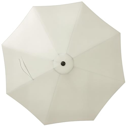 Outsunny Telo di Ricambio per Ombrellone 3x3 m con Presa d'Aria Superiore, Telo per Ombrellone in Poliestere 160 g/m² Resistente ai Raggi UV e all'Acqua, Crema