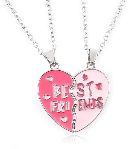 Collana Bff per 2, Best Friend Collana Magnetica Collana di Amicizia Bff Collana per 2 Ragazze Sorelle Anniversario Natale Regali di Compleanno