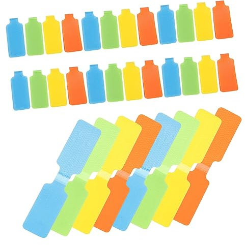 SHINEOFI Etiquetas para Cables Reutilizables de Nylon, 50 Unidades Multicolor, para Identificación y Marcado en Organización de Cables Eléctricos