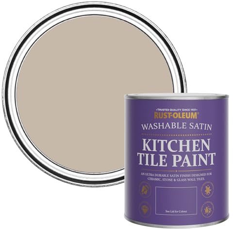 Rust-Oleum Water-Resistant Kitchen Tile Paint in Satin Finish - Oatfield 750ml