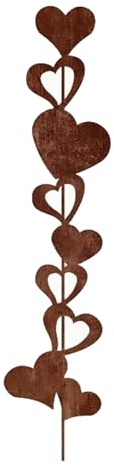 Decorative Metal Heart Rusty Stake Antique Design Ground Stake For Outdoor Garden Lawns Patios Landscape Decoration Heart Landscape Decors