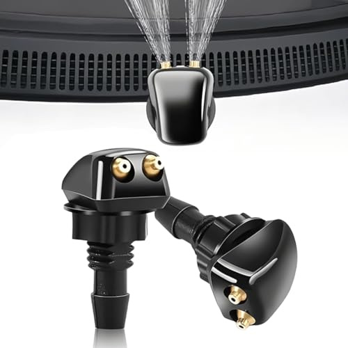 KEQAR 2 Pezzi Ugelli Lavavetri Spruzzatori Auto, per Parabrezza, Ugelli Tergicristallo con Funzione di Spruzzo Uniforme, Compatibili con Molti Tipi di Veicoli