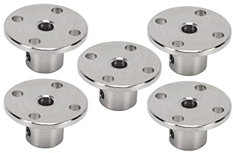 Akozon 5PCS 4mm Flansch Kupplung Stecker Stahl Modell Koppler Zubehör Welle Achsen Armaturen RC Modell Motoren