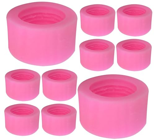 Toyvian Moldes de Silicona para Macarons 3D 10 Piezas Molde para Repostería Diseño Artístico Flexible y Apto para Fondant Cupcakes Velas y Bricolaje Creativo