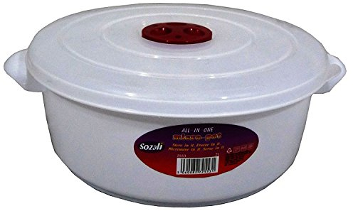 2 Litre Microwave Pot Tub with Ventilated Lid Heating Food Cooking