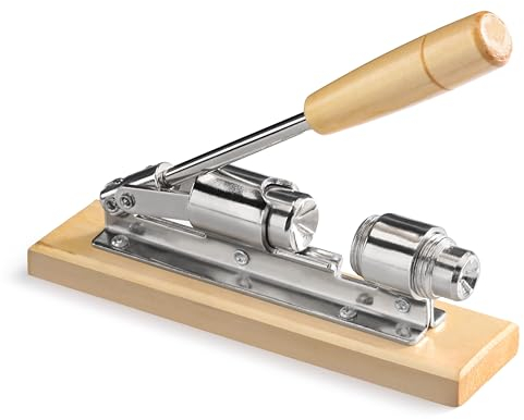 New Star Foodservice 28003 Heavy Duty Pecan Nut Cracker, Nickel-plated Steel/wood Base