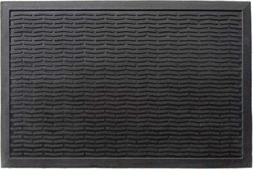 ID Mat 4060 Fußmatte mit Noppen, Gummi, Schwarz, 60 x 40 x 0,6 cm