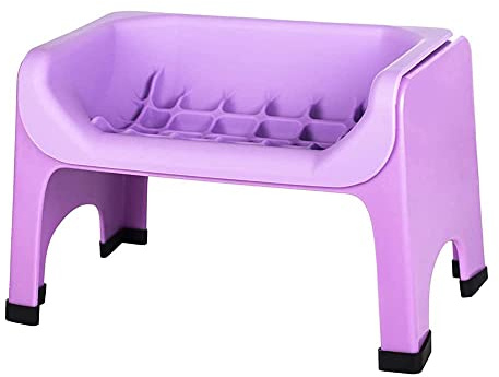 Fluff Trough Elevated Slow Feeder Dog Bowls | Slow Feeder Cat Bowl with Vet Approved & Non-Toxic Silicone Minimizes Neck Strain | Paced Eating Insert Designed for Flat-Faced Pets (Purple)