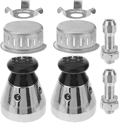 DOITOOL Pressure Cooker Relief Valve Set Universal Replacement Jigger Valve Floater and Sealer 80Kpa 8 Pcs Pressure Cooker Spare Parts with Anti-Blocking Covers and Clips for Lid Safety