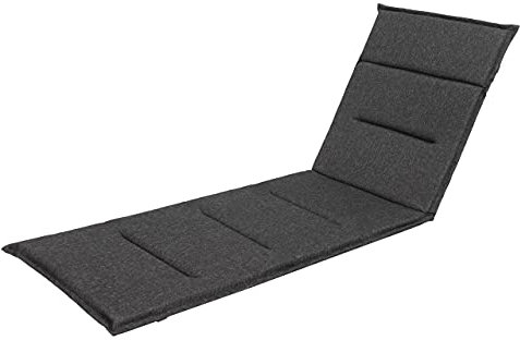 PillowPrim Sitzkissen für Sonnenliege - Stuhlkissen - Für Gartenliege, Terrassen und Balkonliebhaber - Komfort im Freien - Schwarz, 185x56x4 cm